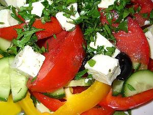 рецепт греческого салата с брынзой с фото