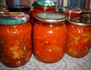 салат из баклажанов и кабачков