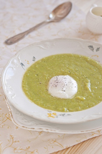 Рецепт  картофельного супа-пюре с зеленым горошком