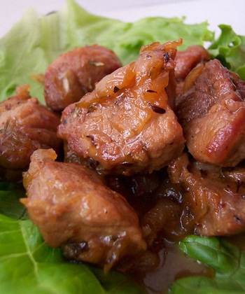 Рецепт свинины в пивном соусе 