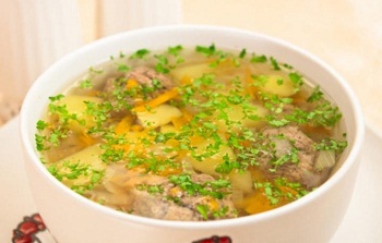 Рецепт быстрого супа с фрикадельками 