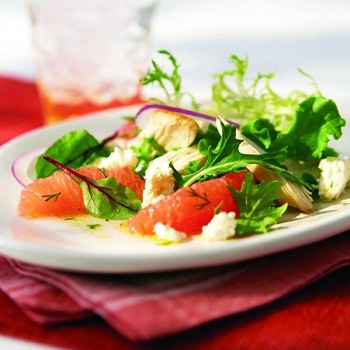 Рецепт салата из курятины с грейпфрутом