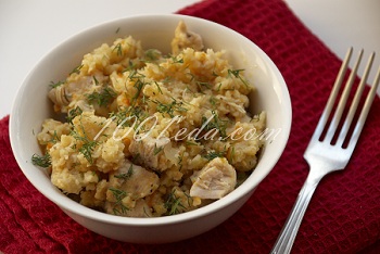 Рецепт пшеничной каши "Артек" с куриным филе и овощами