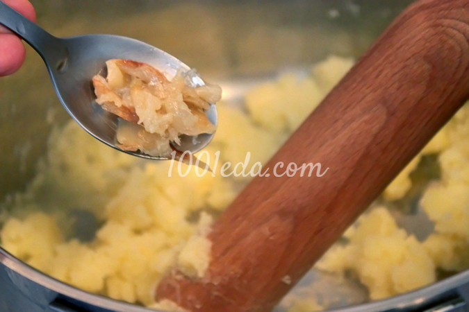 Картофельное пюре со шпинатом и чесноком