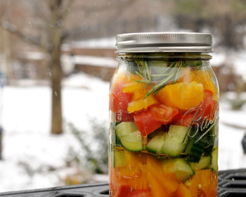 Желейный овощной салат на зиму