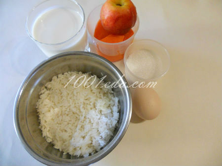 Рисовая запеканка с персиком и тыквой