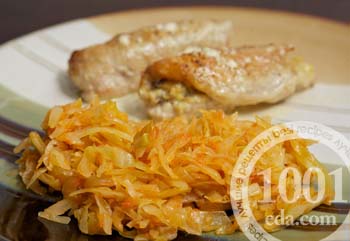 Рецепт тушеной капусты с картофелем и мясом