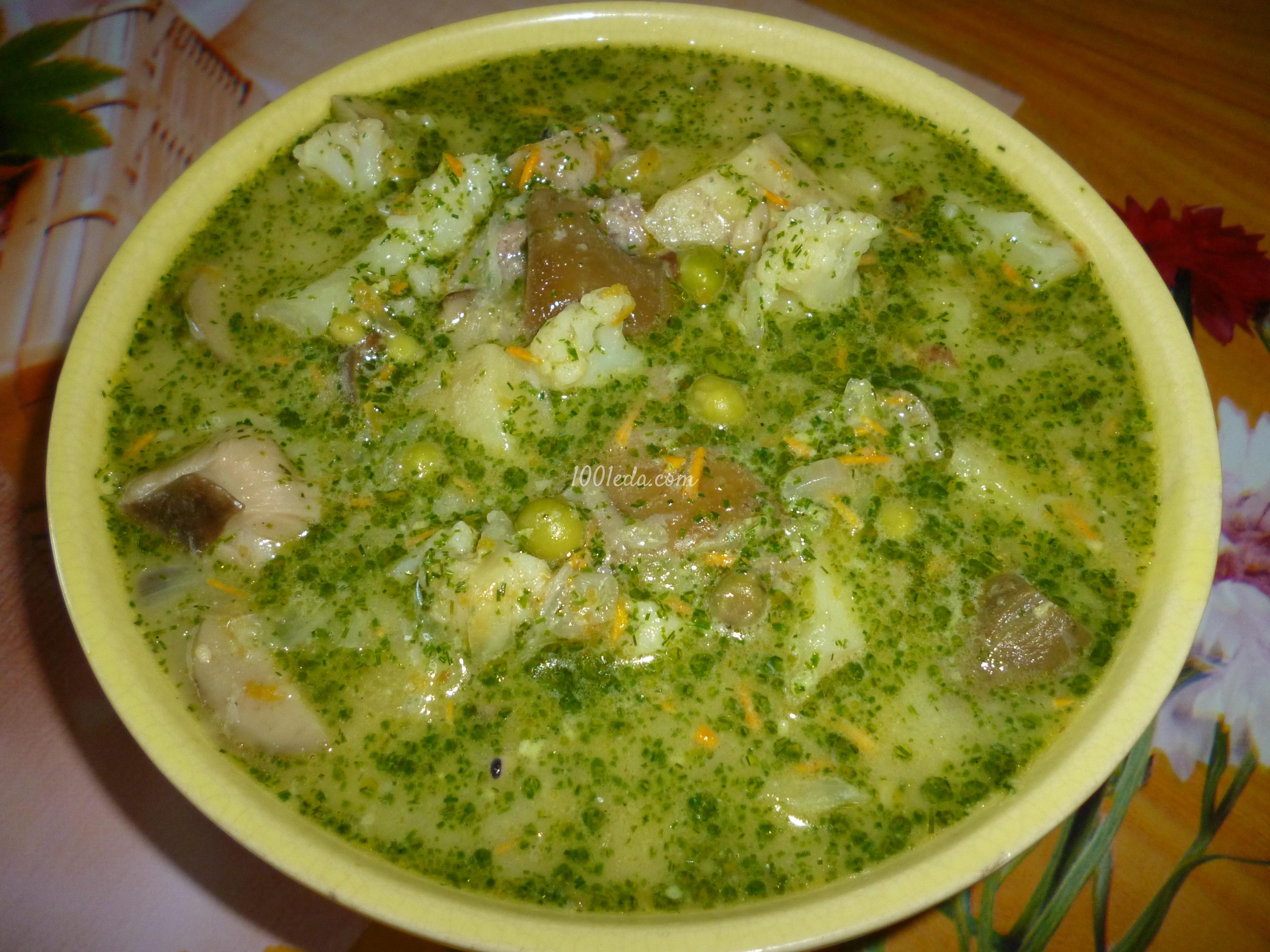 Овощной суп с  белыми  грибами: рецепт с пошаговым фото
