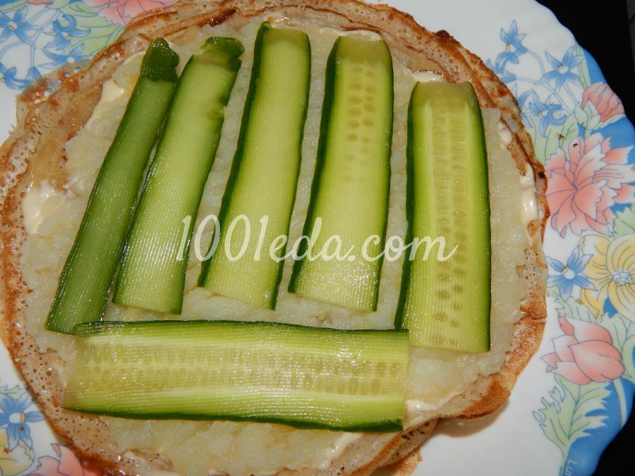 Блинные рулетики с мясом и картофелем: рецепт с пошаговым фото - Шаг №3 Блинные рулетики с мясом и картофелем: рецепт с пошаговым фото - Шаг №3