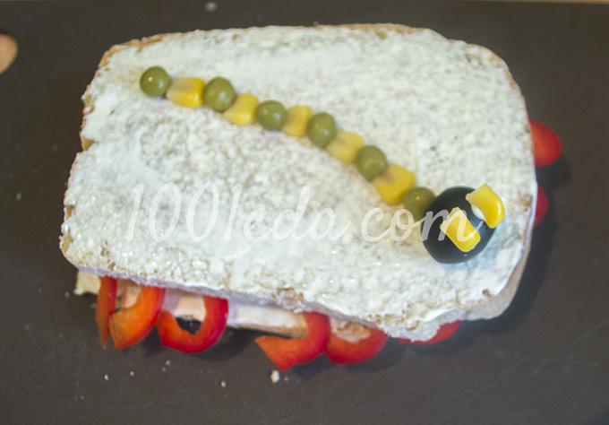 Бутерброд детский Стрекоза: рецепт с пошаговым фото - Шаг №10