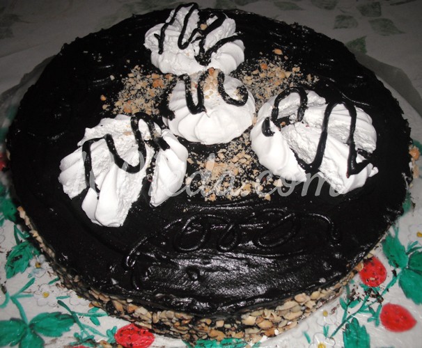 Торт бисквитный Воздушный зефир в шоколаде: рецепт с пошаговым фото