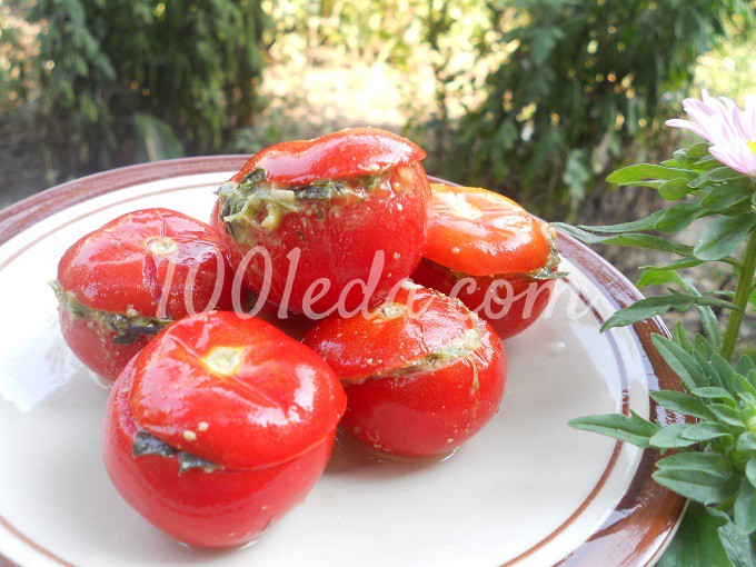 Фаршированные малосольные помидоры: рецепт с пошаговым фото