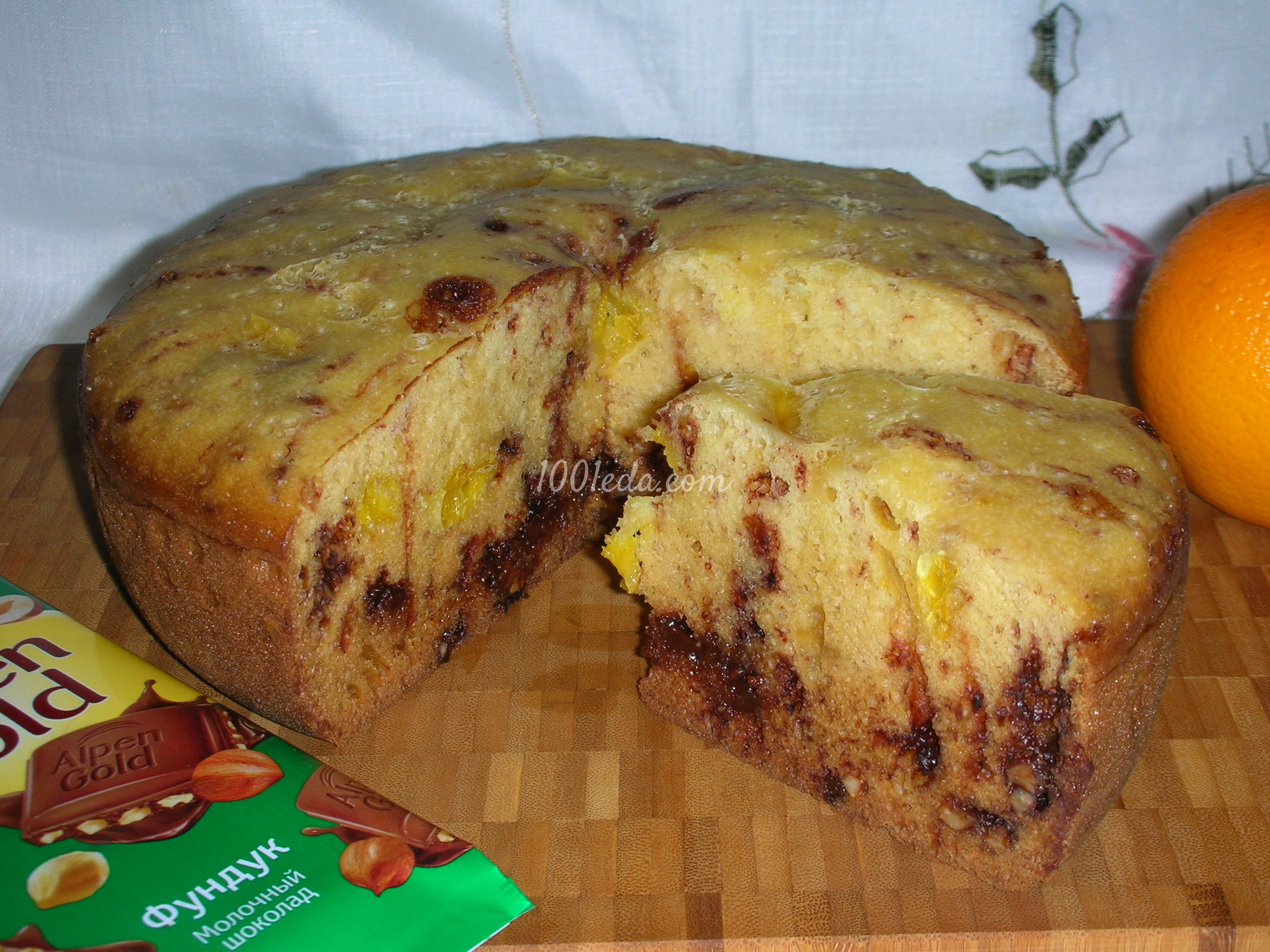 Бисквитный пирог с шоколадом и апельсином в мультиварке: рецепт с пошаговым фото