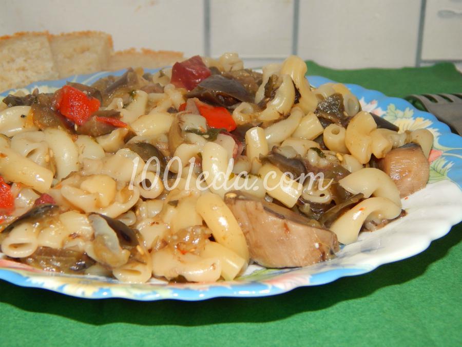 Макароны с грибно-баклажановым соусом со вкусом копченостей: рецепт с пошаговым фото