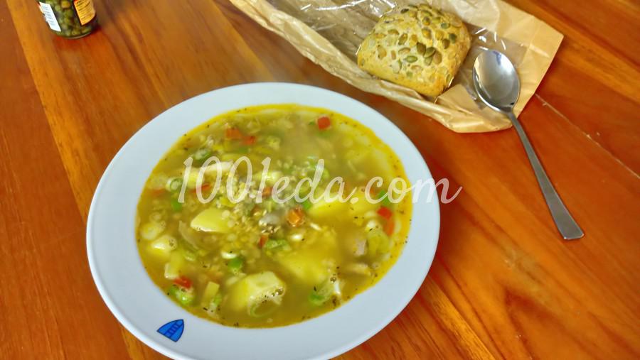 Куриный суп с пореем, чечевицей и сладким перцем: рецепт с пошаговым фото