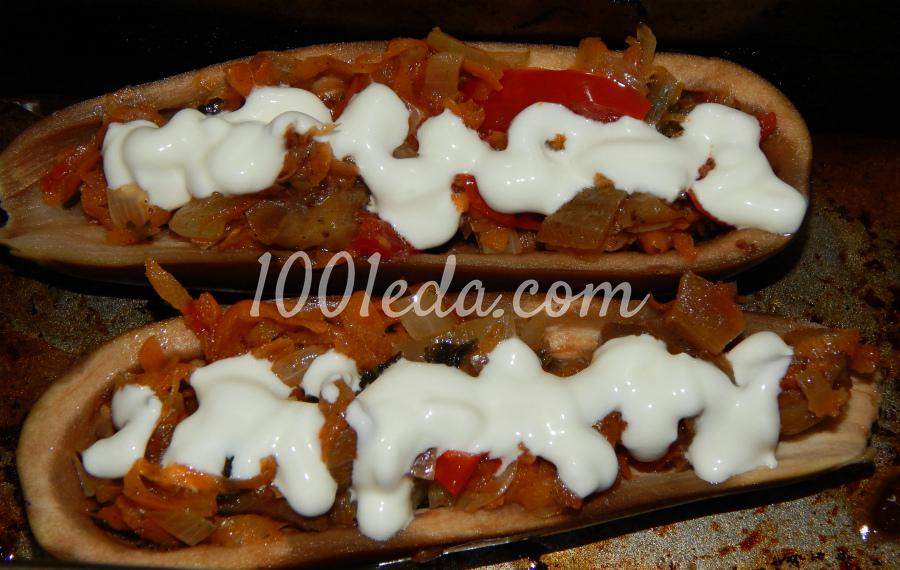 Баклажаны, фаршированные овощной зажаркой: рецепт с пошаговым фото - Шаг №3
