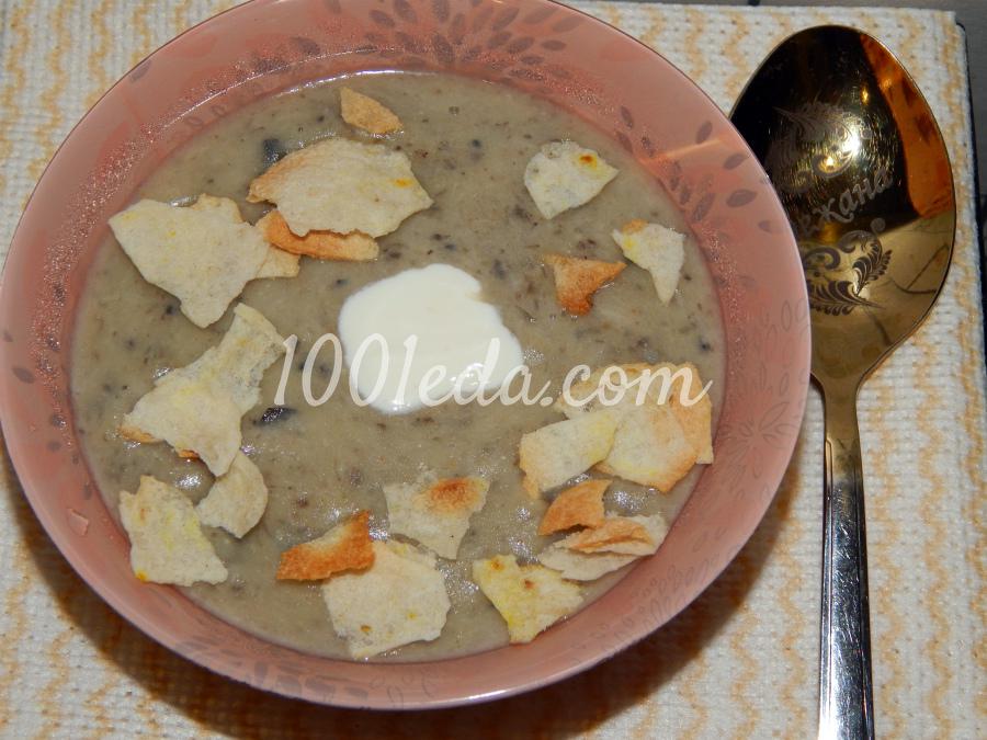 Грибной крем-суп с картофелем и домашними хлопьями: рецепт с пошаговым фото - Шаг №4