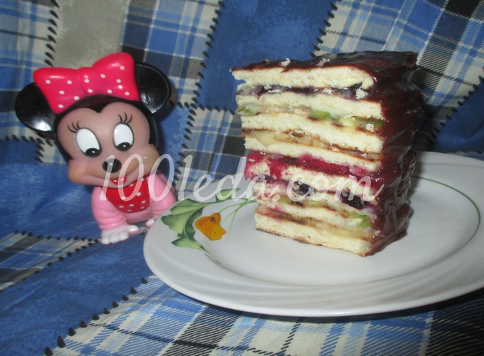 Детский торт на сковороде А-ля Минутка: рецепт с пошаговым фото
