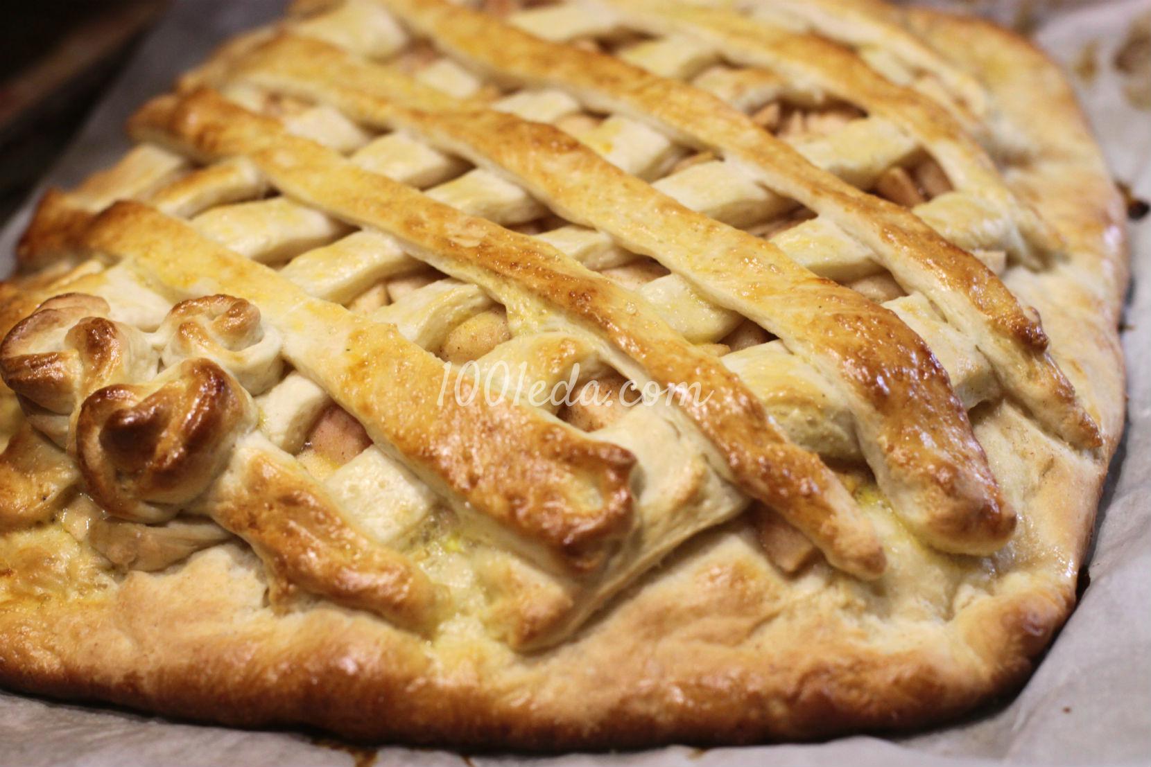 Пирог с яблоками и корицей на дрожжевом тесте: рецепт с пошаговым фото