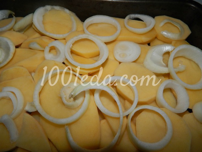 Кабачково-картофельная лазанья с мясом и грибами - Шаг №5