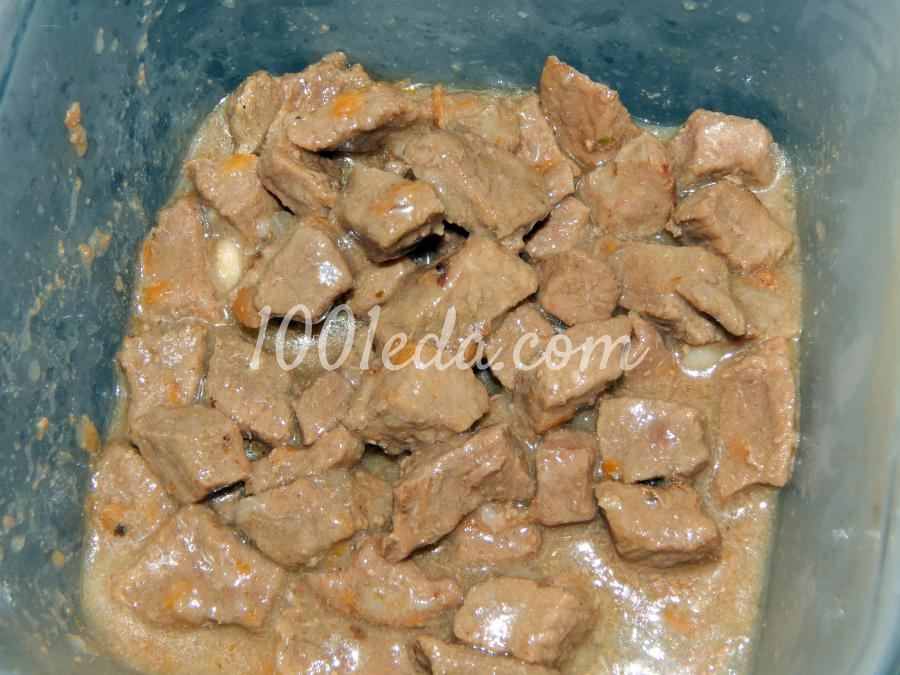 Картофельный салат с мясом Петушок в семейном кругу: рецепт с пошаговым фото - Шаг №2 Картофельный салат с мясом Петушок в семейном кругу: рецепт с пошаговым фото - Шаг №2