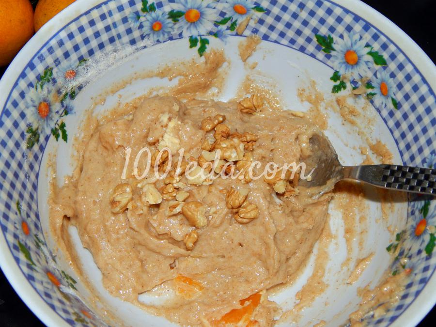 Кекс из цельнозерновой муки с мандаринами и грецкими орехами: рецепт с пошаговым фото - Шаг №9