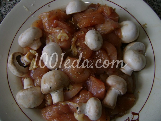 Курица на пару с грибами и брокколи: рецепт с пошаговым фото - Шаг №3