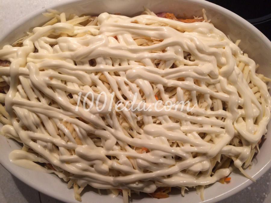 Курица с овощами под сырной шубой Курица с овощами под сырной шубой