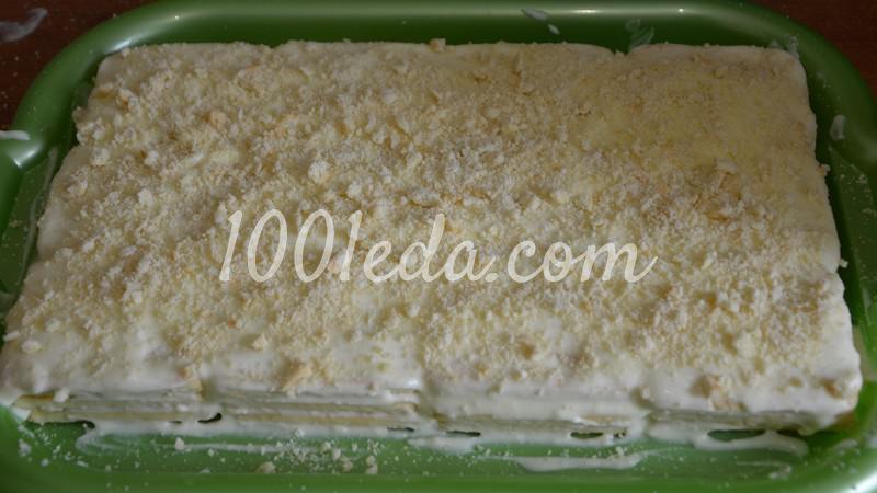 Нежный торт из печенья со сметанно-масляным кремом: рецепт с пошаговым фото - Шаг №7
