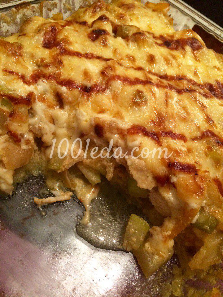 Открытый картофельный пирог с цукини и курицей барбекю: рецепт с пошаговым фото - Шаг № 17 Открытый картофельный пирог с цукини и курицей барбекю: рецепт с пошаговым фото - Шаг № 17