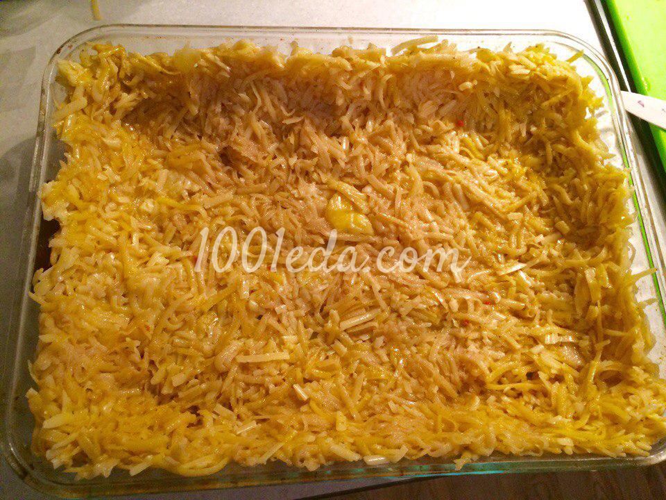 Открытый картофельный пирог с цукини и курицей барбекю: рецепт с пошаговым фото - Шаг №4 Открытый картофельный пирог с цукини и курицей барбекю: рецепт с пошаговым фото - Шаг №4