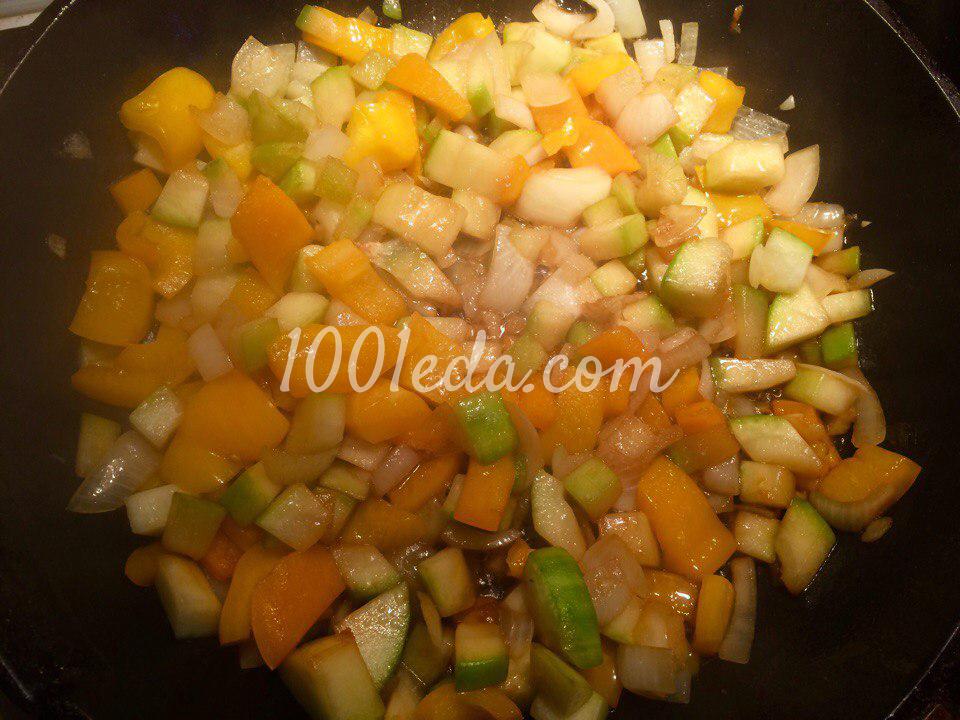 Открытый картофельный пирог с цукини и курицей барбекю: рецепт с пошаговым фото - Шаг № 9 Открытый картофельный пирог с цукини и курицей барбекю: рецепт с пошаговым фото - Шаг № 9