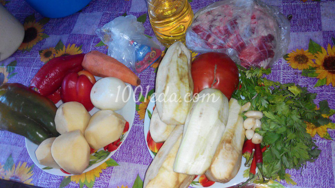 Овощное рагу с мясом в духовке: рецепт с пошаговым фото - Шаг №1 Овощное рагу с мясом в духовке: рецепт с пошаговым фото - Шаг №1