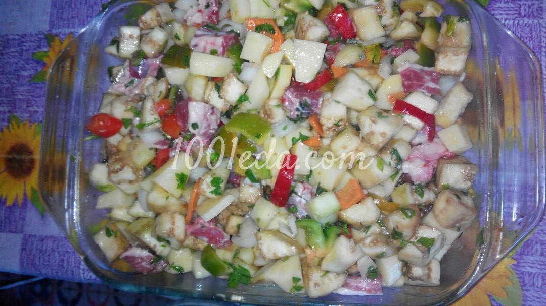 Овощное рагу с мясом в духовке: рецепт с пошаговым фото - Шаг №9 Овощное рагу с мясом в духовке: рецепт с пошаговым фото - Шаг №9