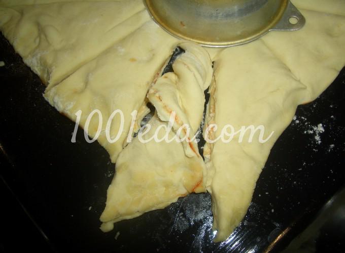 Пирог - закуска Завитушечное солнышко: рецепт с пошаговым фото - Шаг №4