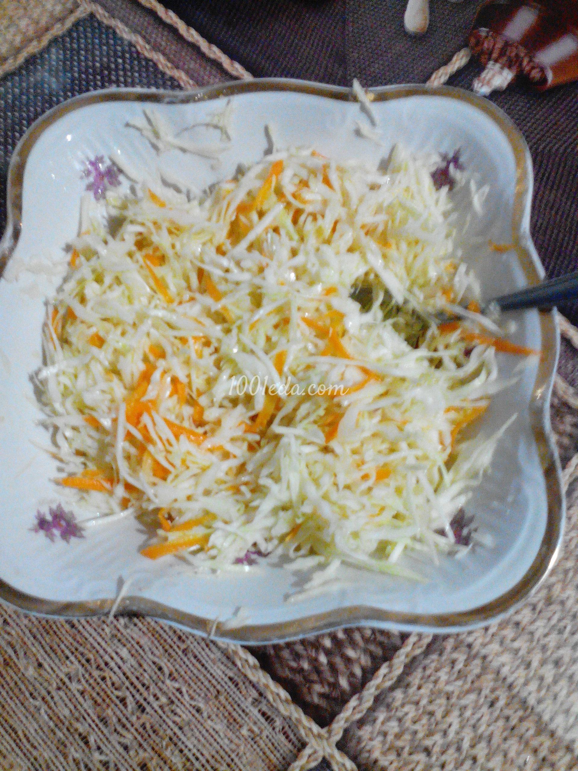 Полезный салатик из капусты и моркови