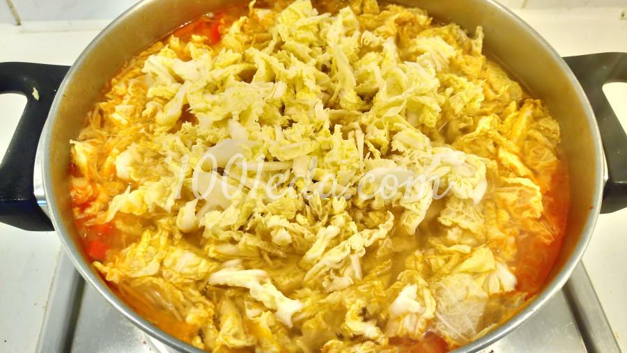 Постные щи из савойской капусты со сладким перцем: рецепт с пошаговым фото - Шаг №5 Постные щи из савойской капусты со сладким перцем: рецепт с пошаговым фото - Шаг №5