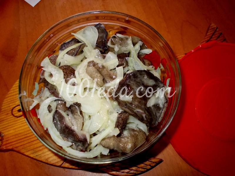 Постный салат с грибами и луком Постный салат с грибами и луком