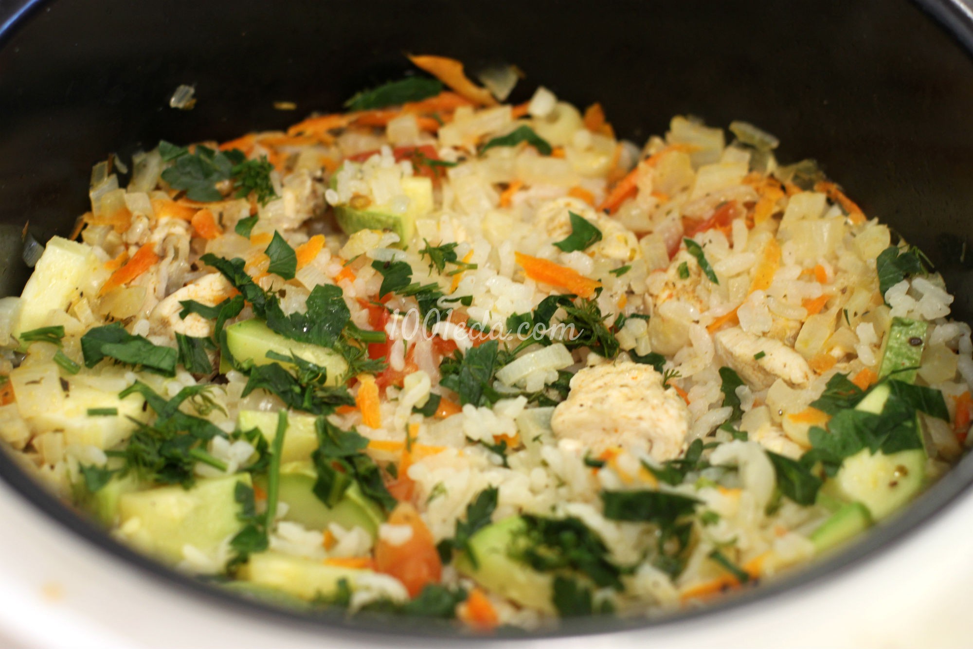 Рисовая каша с куриной грудкой и овощами в мультиварке: рецепт с пошаговым фото - Шаг №6 Рисовая каша с куриной грудкой и овощами в мультиварке: рецепт с пошаговым фото - Шаг №6