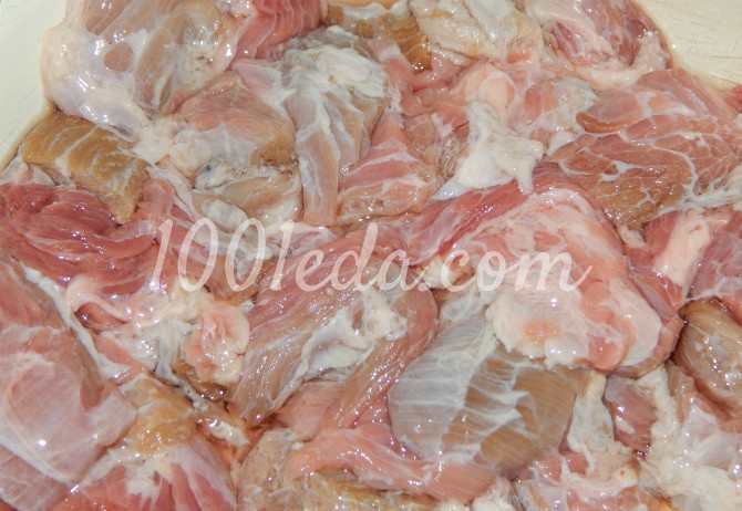 Шашлычок из говядины на сковородке: рецепт с пошаговым фото - Шаг №1