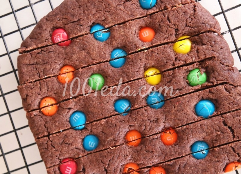 Шоколадное печенье с конфетами M&Ms - Шаг №8 Шоколадное печенье с конфетами M&Ms - Шаг №8