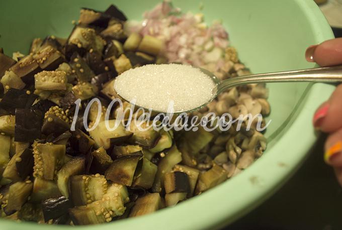 Салат из баклажанов с грибами на зиму: рецепт с пошаговым фото - Шаг №11