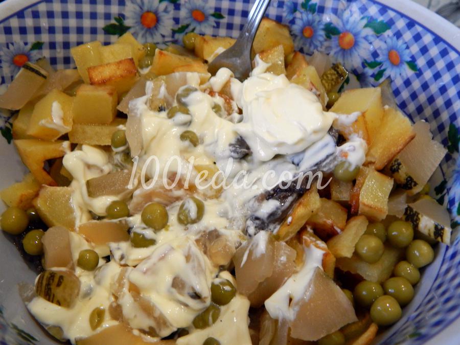 Салат с грибами и картофелем: рецепт с пошаговым фото - Шаг №5