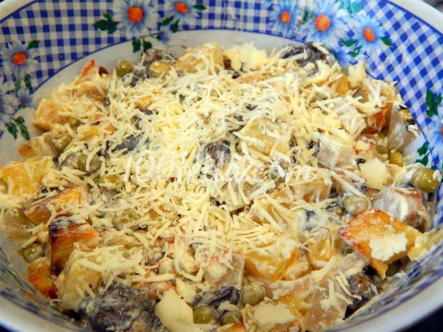 Салат с грибами и картофелем: рецепт с пошаговым фото - Шаг №6