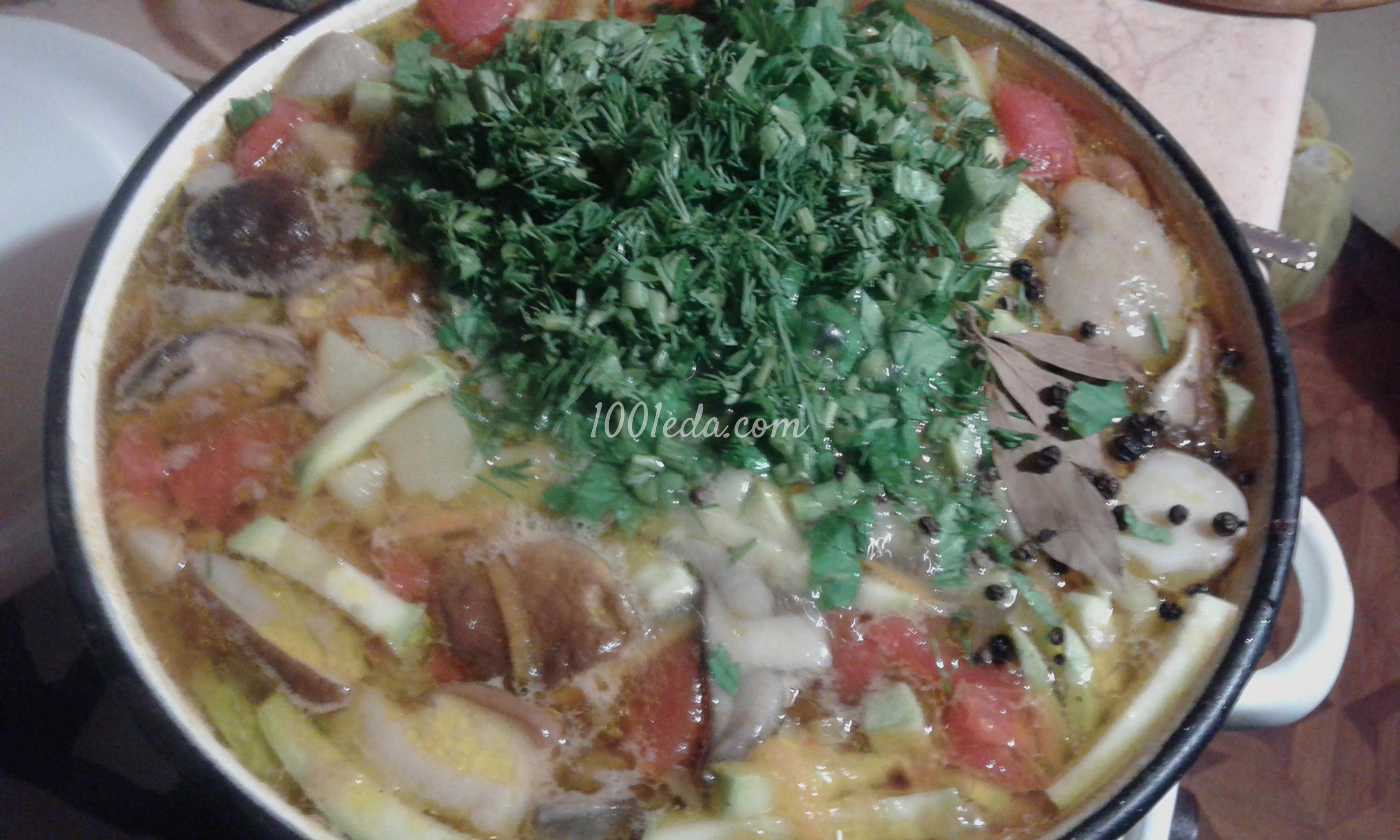 Суп овощной с грибами: рецепт с пошаговым фото - Шаг №15