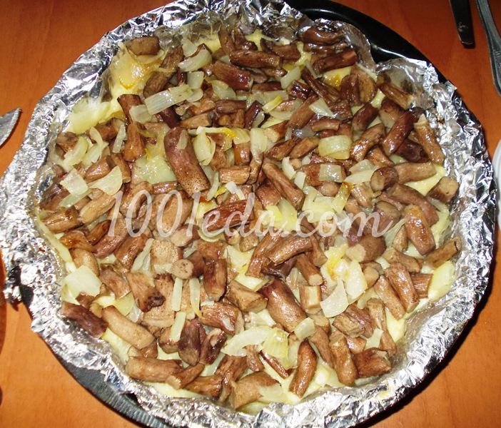 Запеканка с картофельным пюре и грибными ножками: рецепт с пошаговым фото - Шаг №7