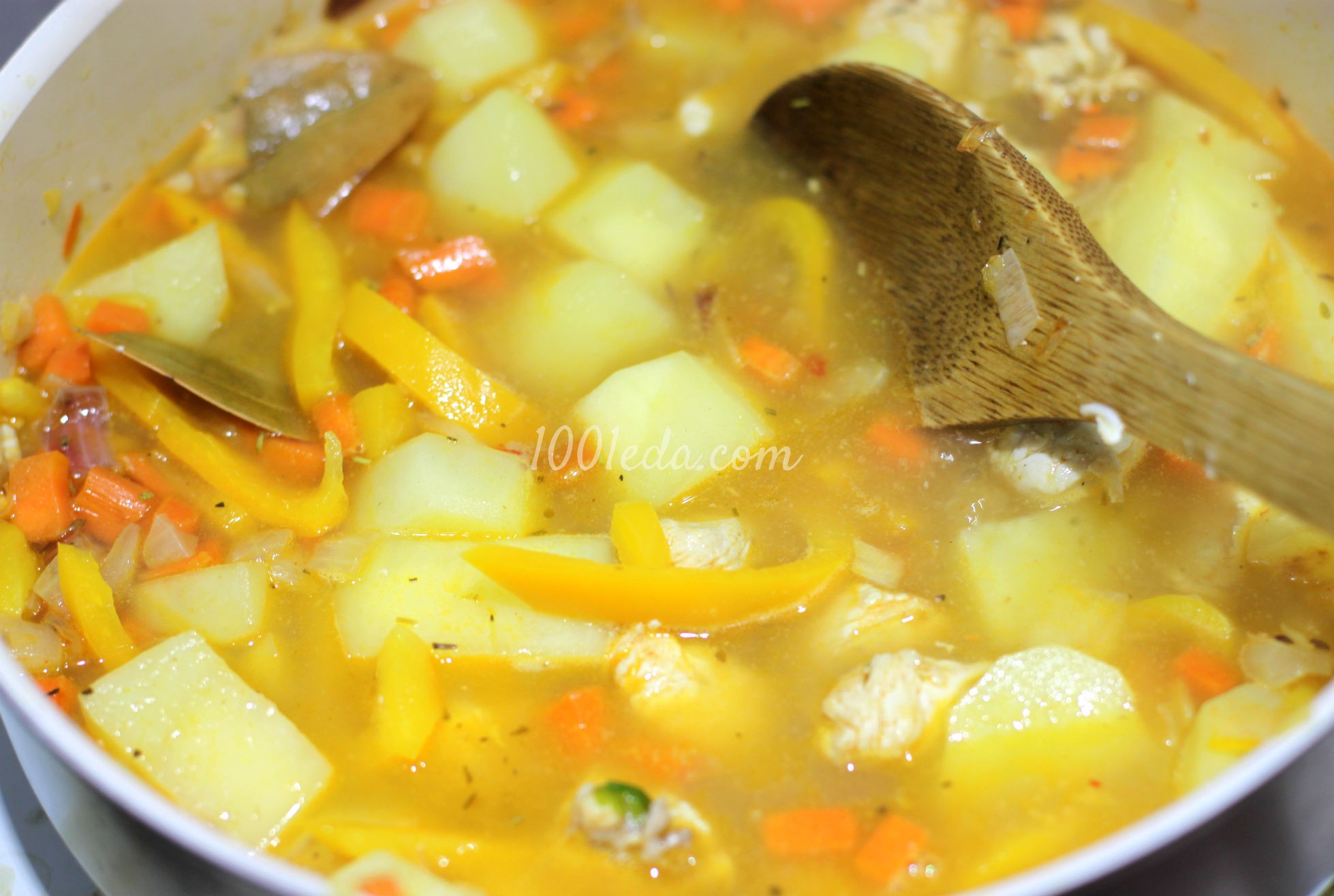 Айнтопф с куриной грудкой, овощами и зирой: рецепт с пошаговым фото - Шаг №7 Айнтопф с куриной грудкой, овощами и зирой: рецепт с пошаговым фото - Шаг №7