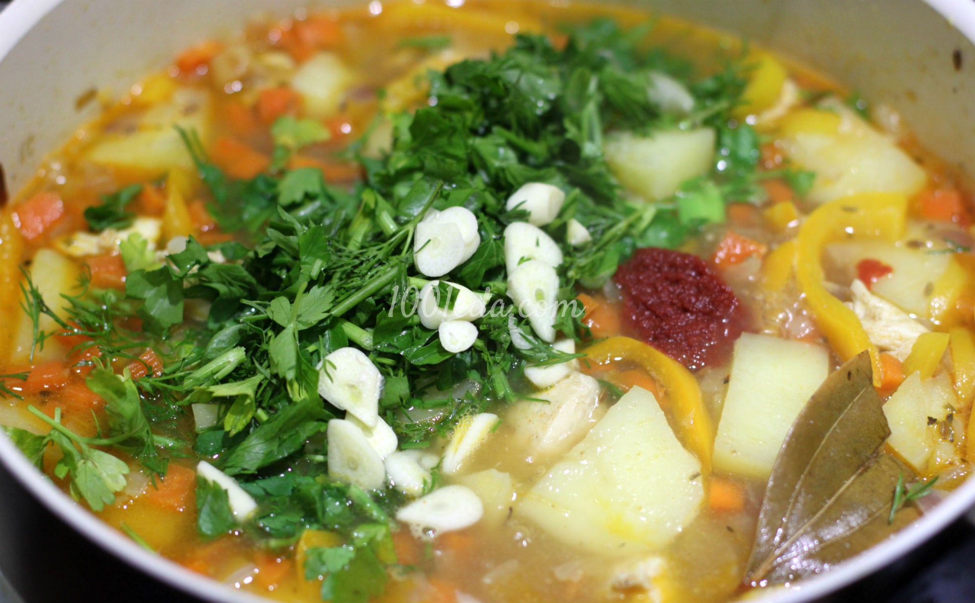 Айнтопф с куриной грудкой, овощами и зирой: рецепт с пошаговым фото - Шаг №9 Айнтопф с куриной грудкой, овощами и зирой: рецепт с пошаговым фото - Шаг №9