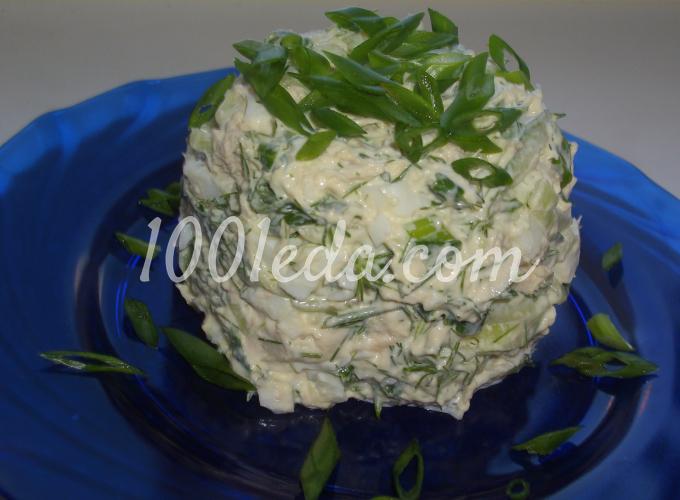 Салат из куриного филе со свежим огурцом и зеленым луком: рецепт с пошаговым фото