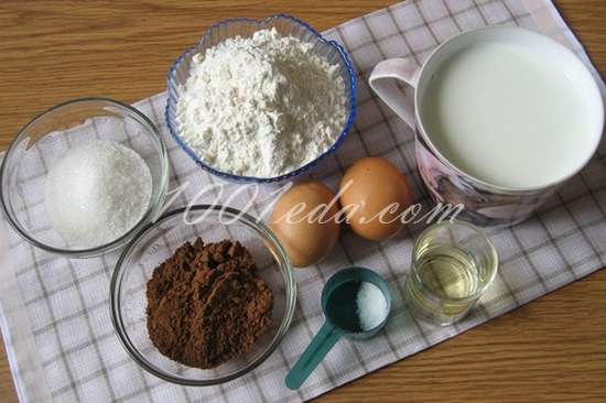 Шоколадные блины на молоке: рецепт с пошаговым фото